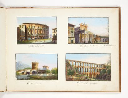 null [ROME]. Collection de vues de Rome. Ca. 1850. Album in-4 oblong
(230 x 310 mm)...