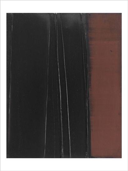 Pierre SOULAGES (né en 1919) 41 cm x 32.5 cm, 16 juin 1990
Huile sur toile.
Signée,...