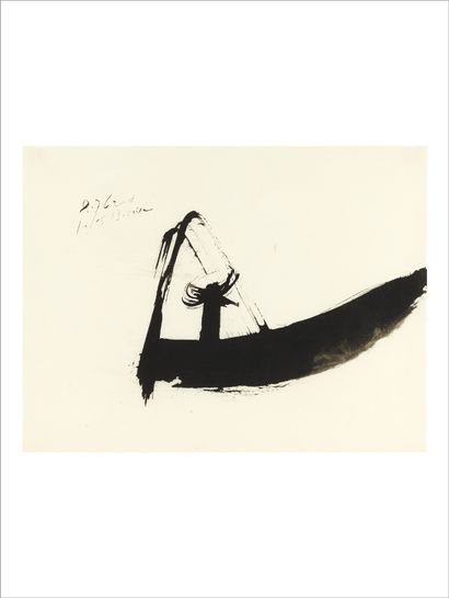 Julius BISSIER (1893-1965) Sans titre, 1962
Encre de Chine sur papier.
Signée et...