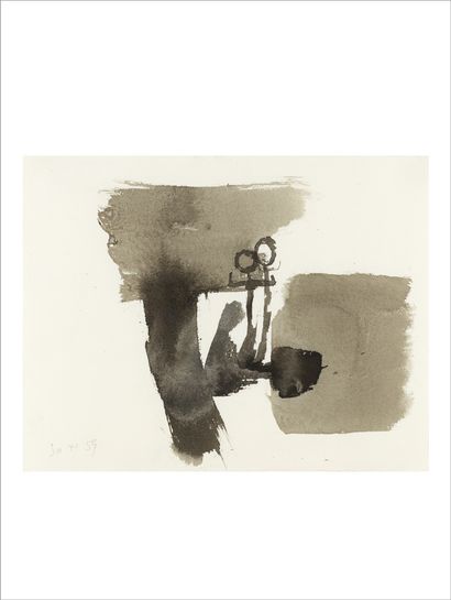 Julius BISSIER (1893-1965) Untitled, 1959
Ink and wash on paper.
India ink and wash...