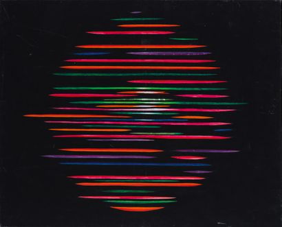 Bernard QUENTIN (né en 1923) Oscillographie, New-York, 1964 Huile sur toile. Signée,...