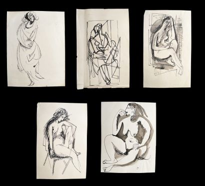 Bengt LINDSTRÖM (1925-2008) Ensemble de 39 dessins orginaux sur papier. Certains...