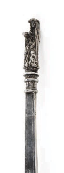 null RARISSIME ET EXCEPTIONNELLE GRANDE CUILLÈRE EN ARGENT Mechelen, 1601
Avec figurine...