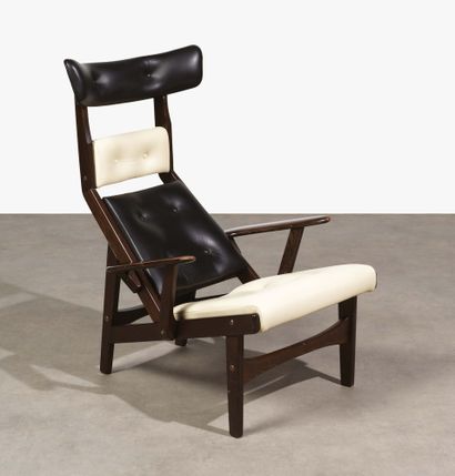 GÖSTA BERG & STEN-ERIK ERIKSSON (XXE SIÈCLE) Fauteuil modèle « Samkväm »
Bois et...