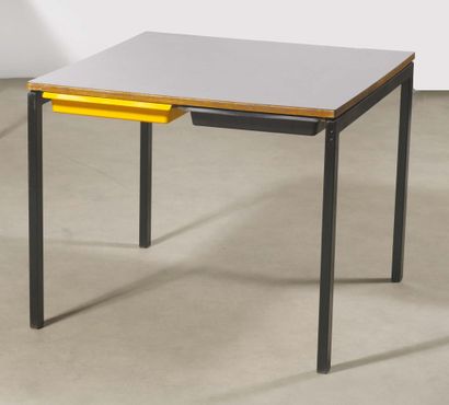 Charlotte PERRIAND (1903-1999) Table model " Maison du Brésil "
Metal and melamine...