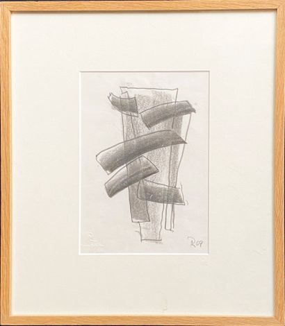 Hans RICHTER (1888-1976) Composition, 1969
Dessin au crayon sur papier.
Signé et...