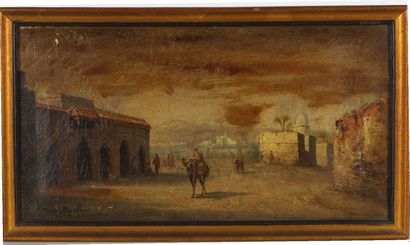 Ferdinand BONHEUR (1817-1887) Set of four orientalist views
Four oil on canvas signed.
Accidents.
H_22...