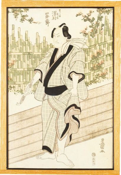 Utagawa Toyokuni I (1769-1825) : Set of six oban tate-e, representing portraits of...