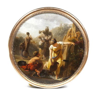 NICOLAS-ANTOINE TAUNAY (Paris 1755-1830) Femmes à la fontaine (Rebecca)
Boite circulaire...