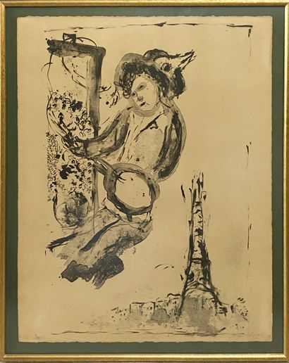 Marc Chagall (1887-1985) Le musicien Lithographie....