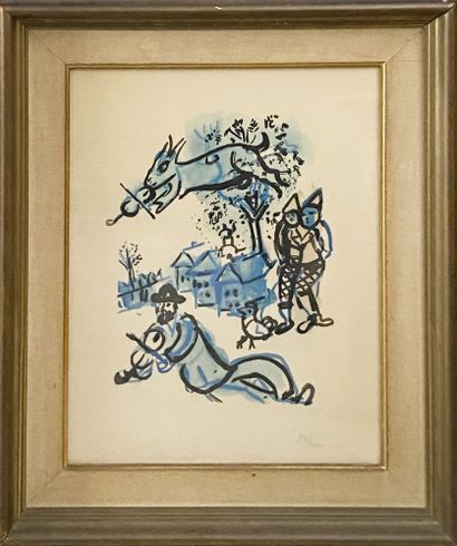 null 
Marc Chagall (1887-1985) Le Violoniste Lithographie. Numérotée 28/300. H_48,5...
