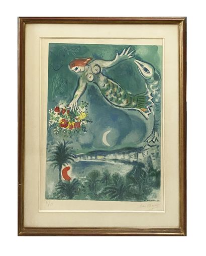 Marc Chagall (1887-1985) La Siréne Lithographie....