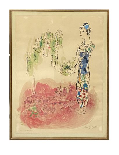 null Marc Chagall (1887-1985) Le Magicien Lithographie. Signée en bas à droite et...