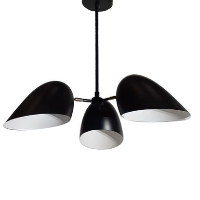 null Deux suspensions à trois bras 

Métal laqué noir 

H_59 cm L_63 cm