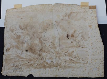 Attribué à Carlo Maria VIGANONI (1786-1839) L'enlèvement de Déjanire
Pen, brown ink,...