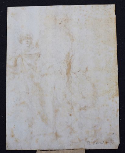 Attribué à Pellegrino PIOLA (1617-1640) Ecce Homo
Plume, encre brune, lavis brun
Attribuito...