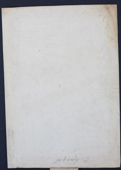 Giovanni Battista BUSIRI (1698-1757) Paysage de campagne romaine
Plume, encre brune....