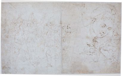 Battista FRANCO dit il SEMOLEI (1510-1561) Study for a historical composition, and...