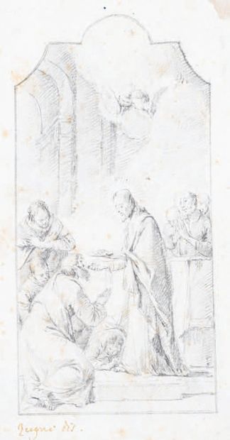 Francesco Zugno (1709-1787) 
La Pentecôte ; la Communion
Deux dessins à la pierre...
