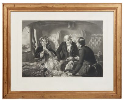 W.H. Simmons 
The departure ; The return
Pair of engravings, London, 19th century
Paire...