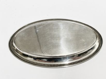 null Bowl on silver pedestal and small oval silver dish (800) total gross weight:...