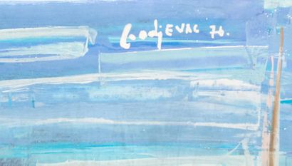 null Evac Port, 1976 Gouache. Signed and dated upper right. H_52 cm L_37 cm (at ...