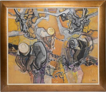 null Georges Dayez (1907 - 1991) Peasant women of Tourrettes, 1964 Oil on canvas....