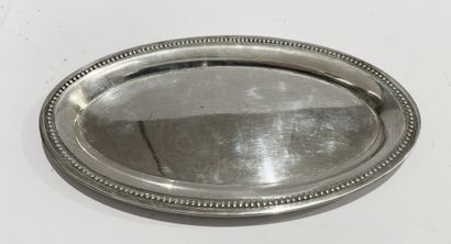 null Bowl on silver pedestal and small oval silver dish (800) total gross weight:...