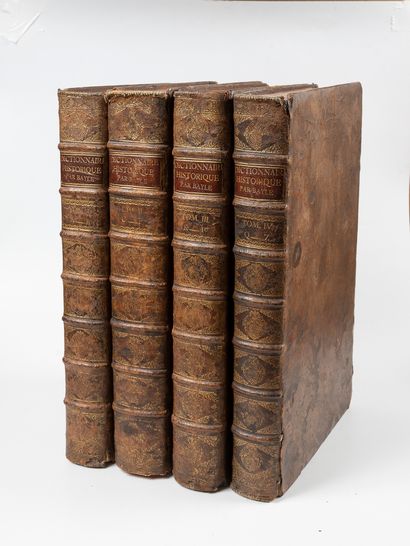 BAYLE (Pierre) Dictionnaire historique et critique. Bâle, Brandmuller, 1741. 4 vol....
