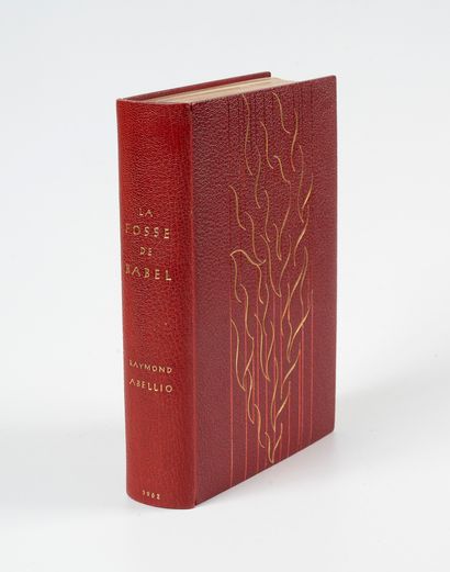 ABELLIO (Raymond) La Fosse de Babel. Gallimard, 1962. In-8, maroquin à décor de filets...