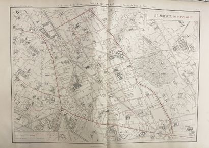 Atlas municipal des vingt arrondissement de la ville de Paris 
Dressé sous l'administration...