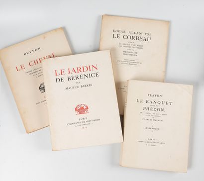  PICHON. Ensemble de 9 livres édités par Léon Pichon: 
- PLATON. Le Banquet suivi...