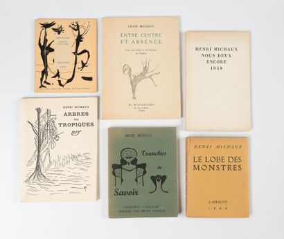 null MICHAUX (Henri). Ensemble de 6 ouvrages:

- Arbres des Tropiques. N.R.F., 1942....
