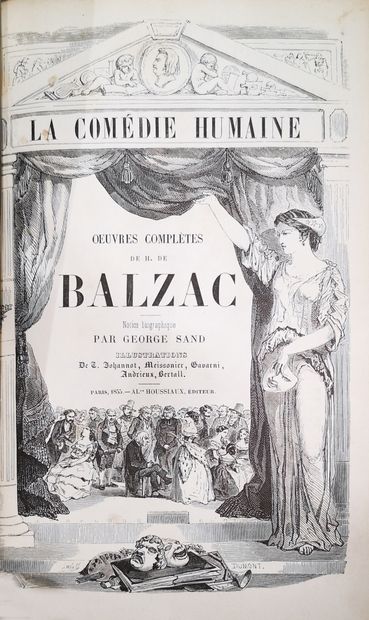 BALZAC Œuvres complètes. Paris, Houssiaux, 1853-1855. 20 vol. in-8, demi-chagrin...