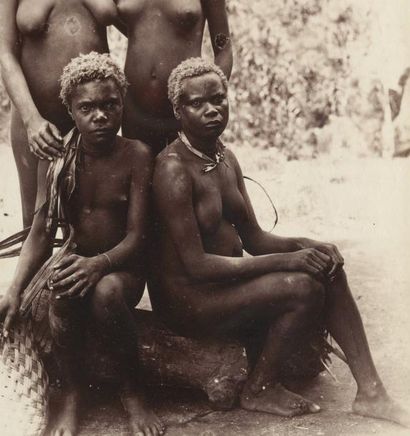 Richard PARKINSON Habitants de la Nouvelle-Guinée Vers 1885 Neuf tirages albuminés....