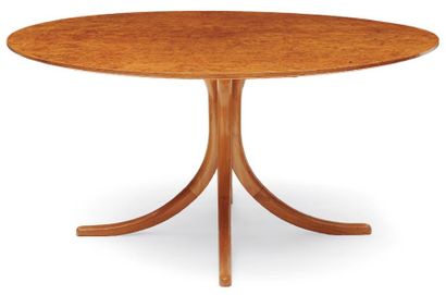 JOSEF FRANK (1885-1967) Table Acajou Réalisée par Svenskt Tenn 1941 H_71 cm D_145...