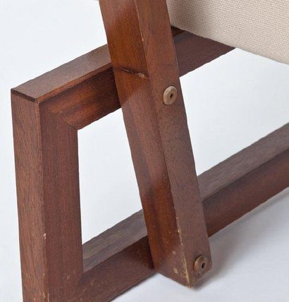 ANDRÉ SORNAY (1902-2000) Paire de fauteuils Palissandre Vers 1950 H_73 cm L_56 cm...