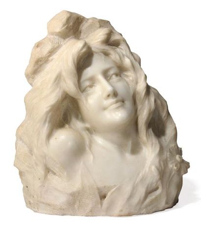 ALFRED BOUCHER (1850-1934) Sculpture Marbre de Carrare Vers 1900 H_43 cm