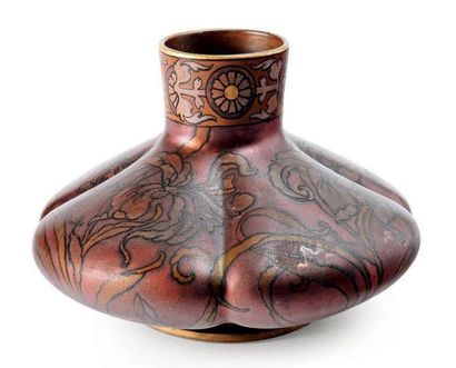BOCH FRÈRES KERAMIS Vase Céramique Signé BFK, vers 1900 H_17 cm