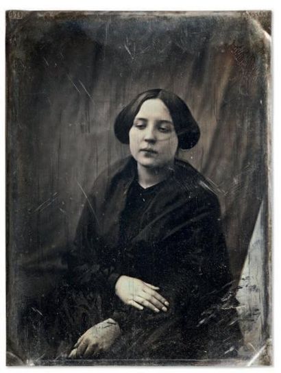 Attribués à Auguste Mestral et Gustave Le Gray Portrait de femme, vers 1847
Daguerréotype...