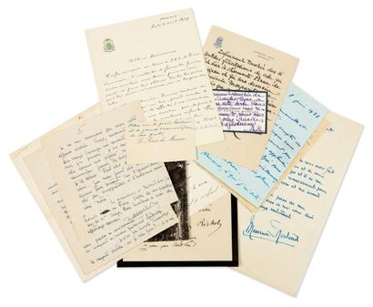 MONACO 10 Lettres autographes signées, 1933-1949 et s.d., adressées à la Princesse...