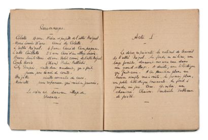 PAGNOL Marcel (1895-1974) Manuscrit autographe signé, Sur la bouche, Comédie en trois...