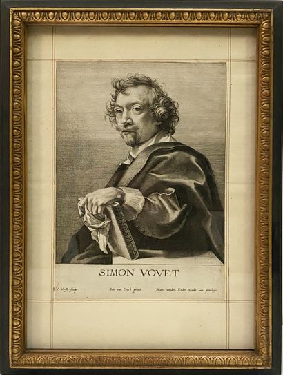 null 25 gravures en noir et blanc représentant des artistes dont " Adamus Van Noordt...