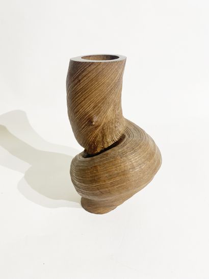 null Mug in birch from Karelia carved in imitation of a barrel. 

Russian work of...