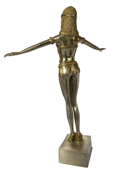 null Irénée Rochard (1906 - 1984) 

Danseuse orientale 

Sculpture en métal argenté...