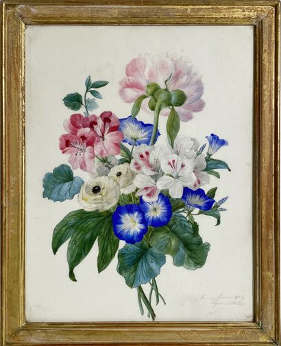 null Ecole Française, 1839 

Bouquet de fleurs 

Aquarelle sur papier. Porte une...