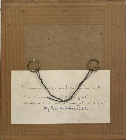 null Jules Chéret (1836-1932) 

Ex libris à Crauzat Dessin à l'encre sur papier signé,...