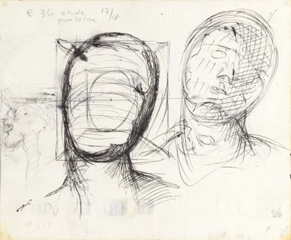 Salvador DALI (1904-1989) Study for "The Last Supper," Christ and the Apostles, and...