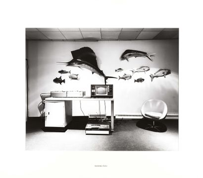 LYNNE COHEN (1944-2014) Recording studio Tirage photographique en noir et blanc....