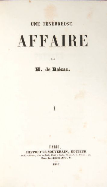 Honoré de BALZAC.